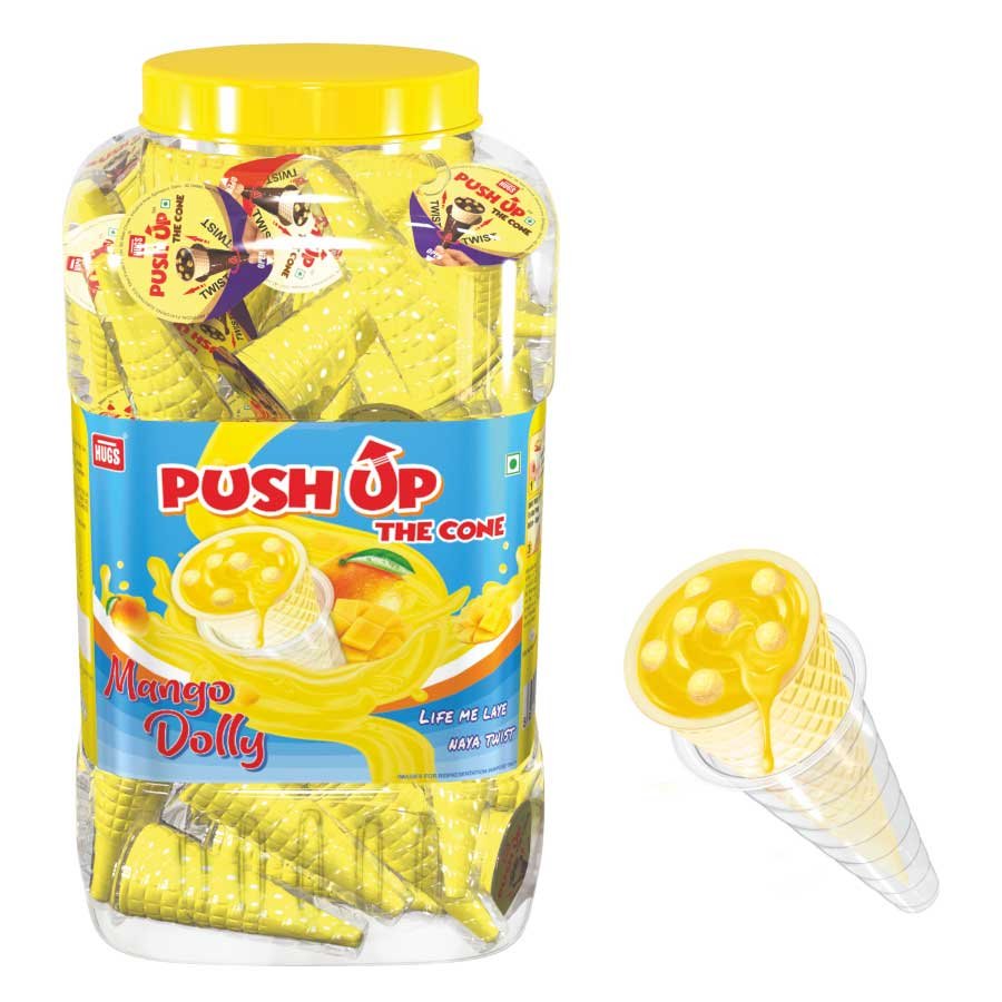 PUSH UP THE CONE MANGO PET JAR 60+3pcs