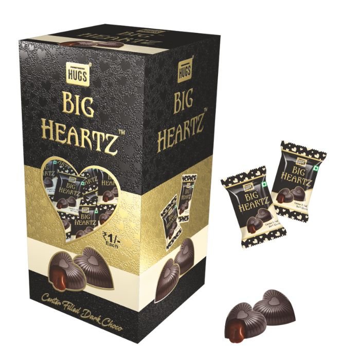 Big hearts dark 125pcs