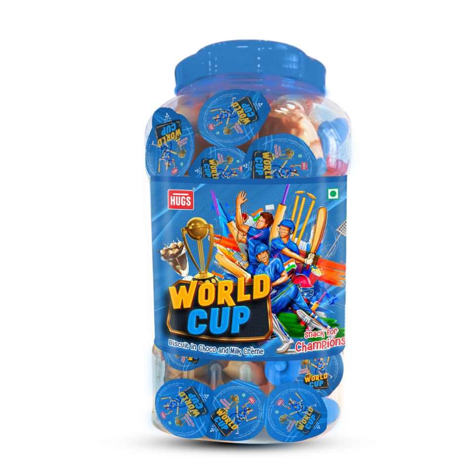 WORLD CUP BISCUITS IN CHOCO & MILK CREAM (60PCS)