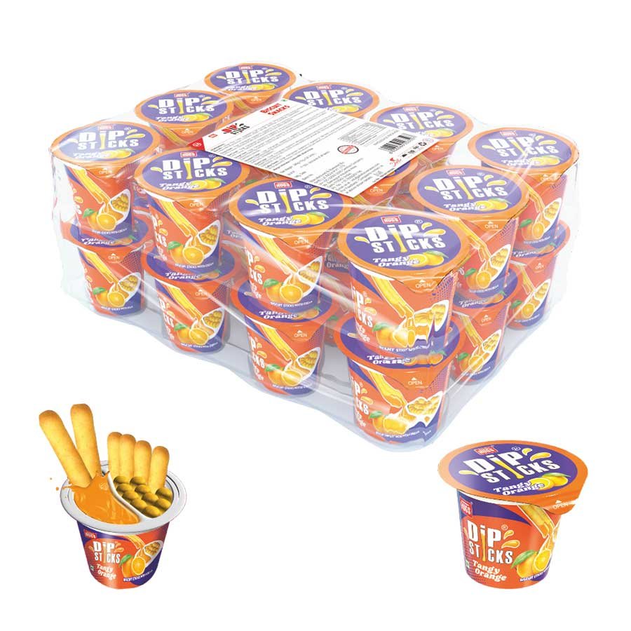 DIP STICKS ORANGE 24pcs TRAY