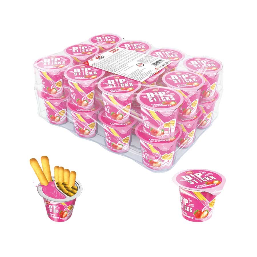 DIP STICKS STRAWBERRY 24pcs TRAY